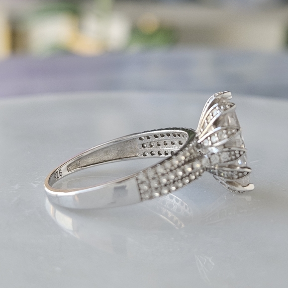 Oval Gemstone Ring, 925 Sterling Silver, Vintage Charmed Aroma - Picture 6 of 8